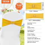 VEVOR Stretch Spandex Chair Sashes, Chair Slipcover and Stretch Chair Sash with Round Buckle, Elastic Chair Bands, Fitting Wedding, Holiday, Banquet,