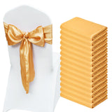 VEVOR Stretch Spandex Chair Sashes Bows, Chair Slipcover and Stretch Chair Sash, Elastic Chair Bands, Fitting Wedding, Holiday, Banquet, Party, Celebration Chair Decoration (50 PCS Gold)