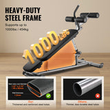 VEVOR Weight Bench Adjustable Situp Incline Bench for Home Gym Strength Training - Side View