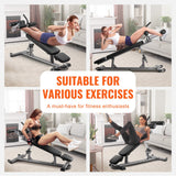 VEVOR Weight Bench Adjustable Situp Incline Bench for Home Gym Strength Training - Rear View