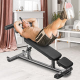 VEVOR Weight Bench Adjustable Situp Incline Bench for Home Gym Strength Training - Low Angle