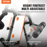 VEVOR Weight Bench Adjustable Situp Incline Bench for Home Gym Strength Training - Front View