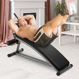 VEVOR Weight Bench Adjustable Situp Incline Bench for Home Gym Strength Training - Low Angle