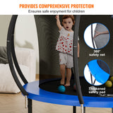 VEVOR 10FT Trampoline, 330 lbs Trampoline with Enclosure Net, Ladder, and Curved Pole, Heavy Duty Trampoline with Jumping Mat and Spring Cover Padding, Outdoor Recreational Trampolines for Kids Adults - 45-Degree Angle