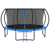 VEVOR 14FT Trampoline, 450 lbs Trampoline with Enclosure Net, Ladder, and Curved Pole, Heavy Duty Trampoline with Jumping Mat and Spring Cover Padding, Outdoor Recreational Trampolines for Kids Adults