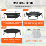 VEVOR Replacement Trampoline Mat Fits 12ft Frame 72 V-Rings 5.5
