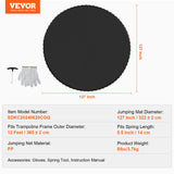 VEVOR Replacement Trampoline Mat Fits 12ft Frame 72 V-Rings 5.5