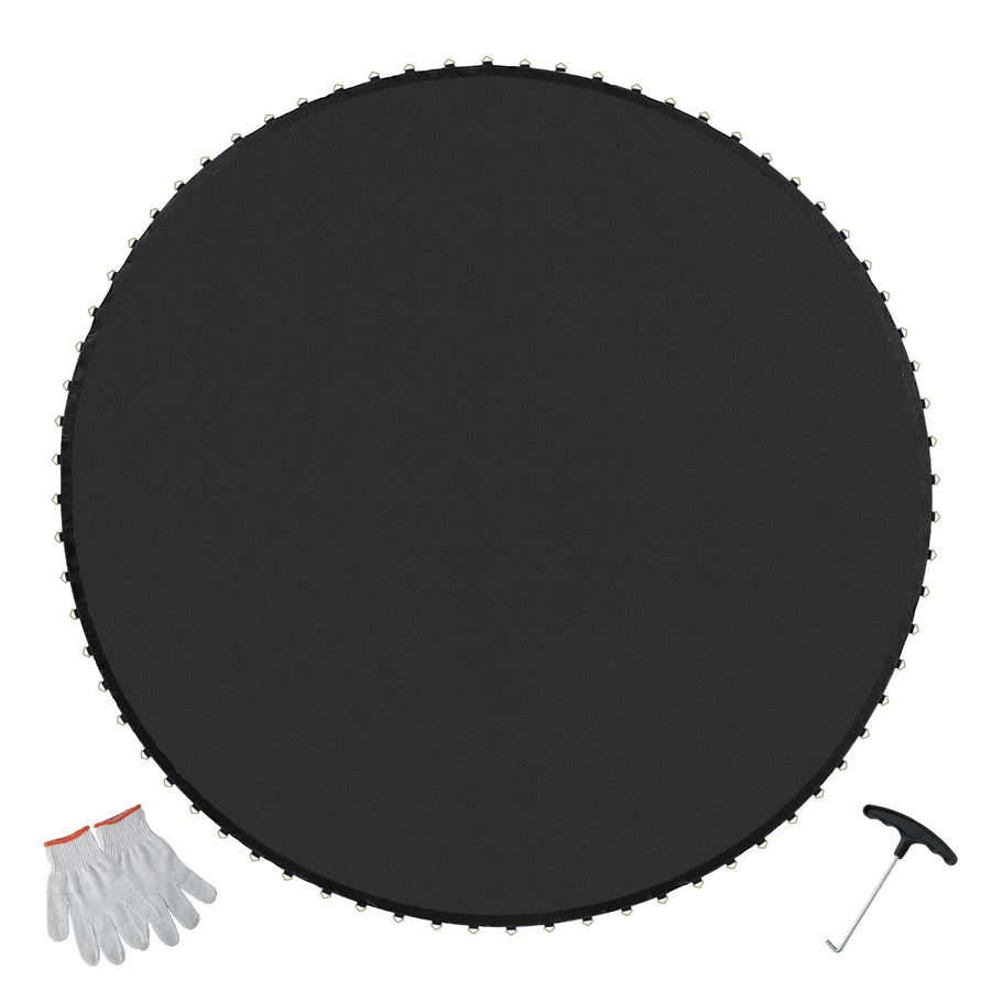 Replacement Trampoline Mat, Jumping Mat Fits 15ft Frame, Universal Jumping Mat for 15ft Round Trampoline, Reinforce UV-Resistant Mat with Spring Tool & Durable V-Rings, Fit 7" Spring Length