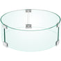Fire Pit Wind Guard Tempered Glass Flame Guard 17x17x6 In 1/4-In Thick