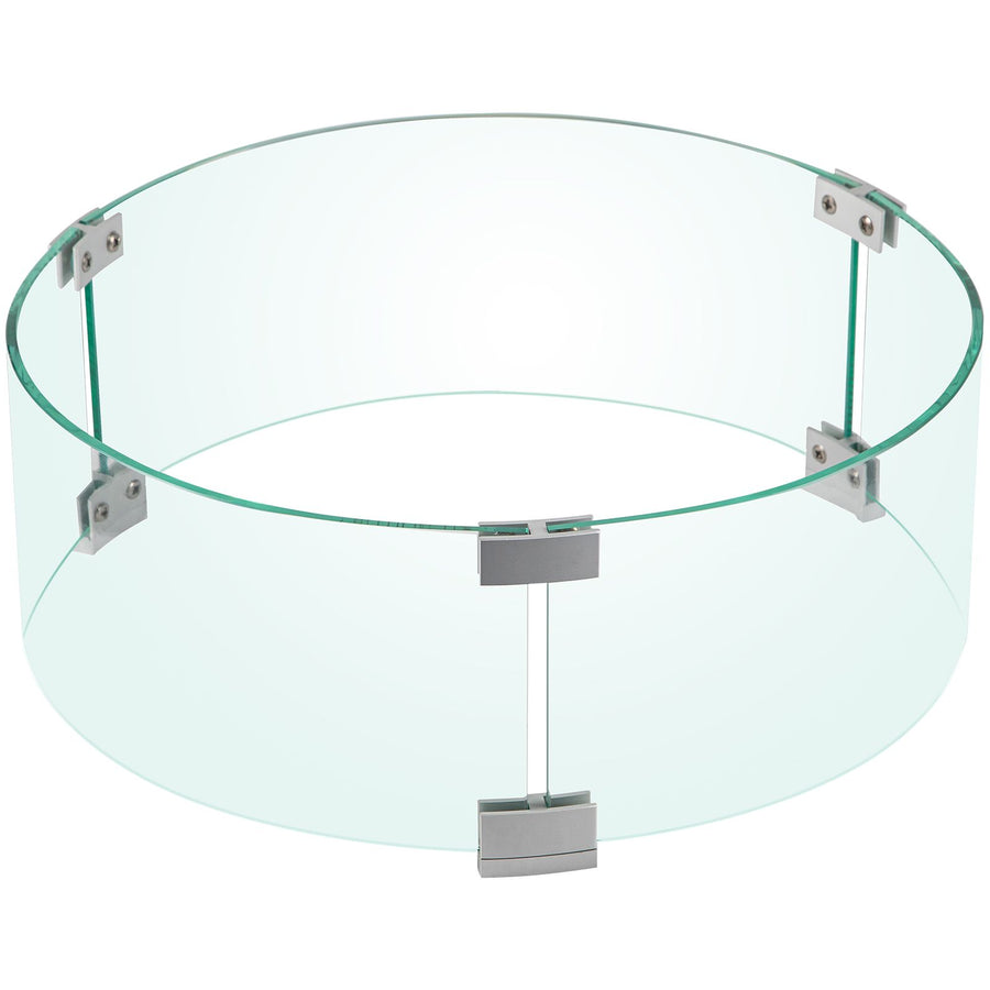 Fire Pit Wind Guard Tempered Glass Flame Guard 17x17x6 In 1/4-In Thick