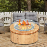 VEVOR Fire Pit Wind Guard, Glass Flame Guard, Round Glass Shield, 1/4-Inch Thick Fire Table, Clear Tempered Glass Flame Guard, Aluminum Alloy Feet for