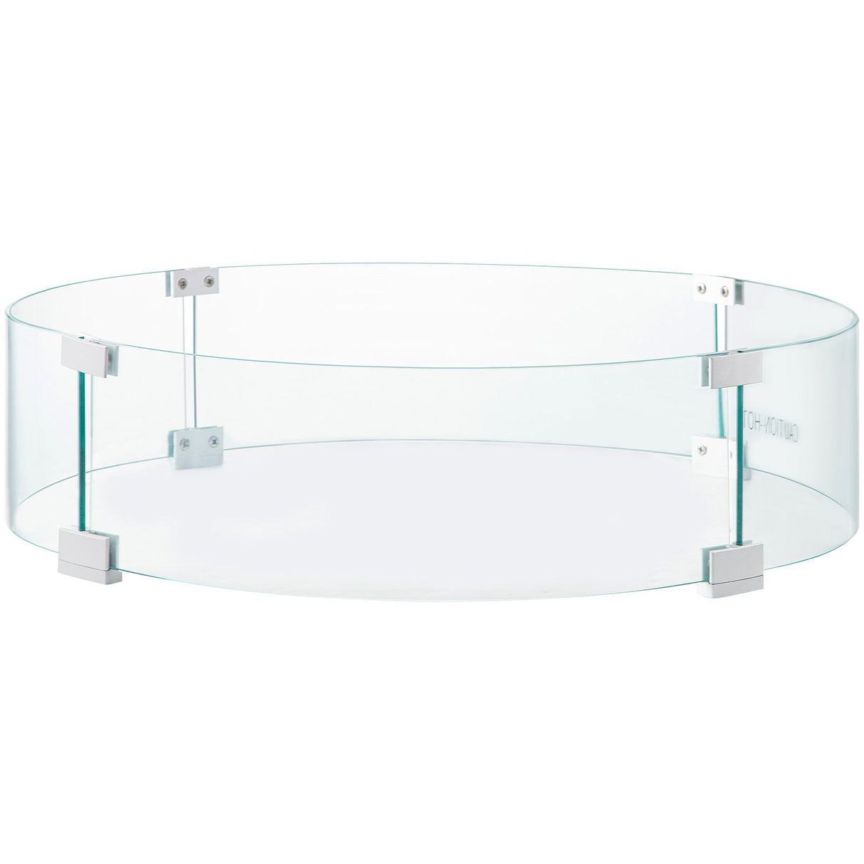 VEVOR Fire Pit Wind Guard, Glass Flame Guard, Round Glass Shield, 1/4-Inch Thick Fire Table, Clear Tempered Glass Flame Guard, Aluminum Alloy Feet for Propane, Gas, Outdoor (23 x 23 x 6 Inch)