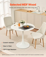 VEVOR 31.5 in Round Dining Table Wood Kitchen Table for 2-4 Person (Only Table) - Front View