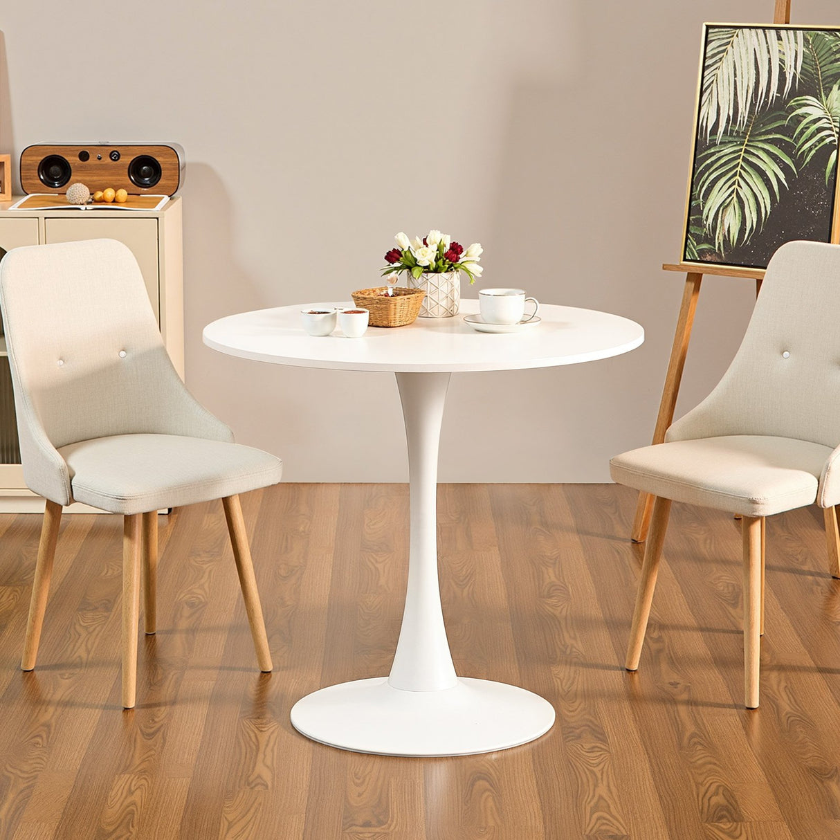 VEVOR 31.5 in Round Dining Table Wood Kitchen Table for 2-4 Person (Only Table)