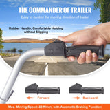 VEVOR Electric Trailer Dolly, 5000lbs Towing Capacity, 350W 12V Trailer Jockey Wheel with 22 ft/min Moving Speed, 12''-24.8'' Adjustable Clamp Height & 8'' Rubber Tire, for Moving Trailer Caravan Boat - Rear View