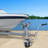 VEVOR Electric Trailer Dolly, 5000lbs Towing Capacity, 350W 12V Trailer Jockey Wheel with 22 ft/min Moving Speed, 12''-24.8'' Adjustable Clamp Height & 8'' Rubber Tire, for Moving Trailer Caravan Boat - Low Angle