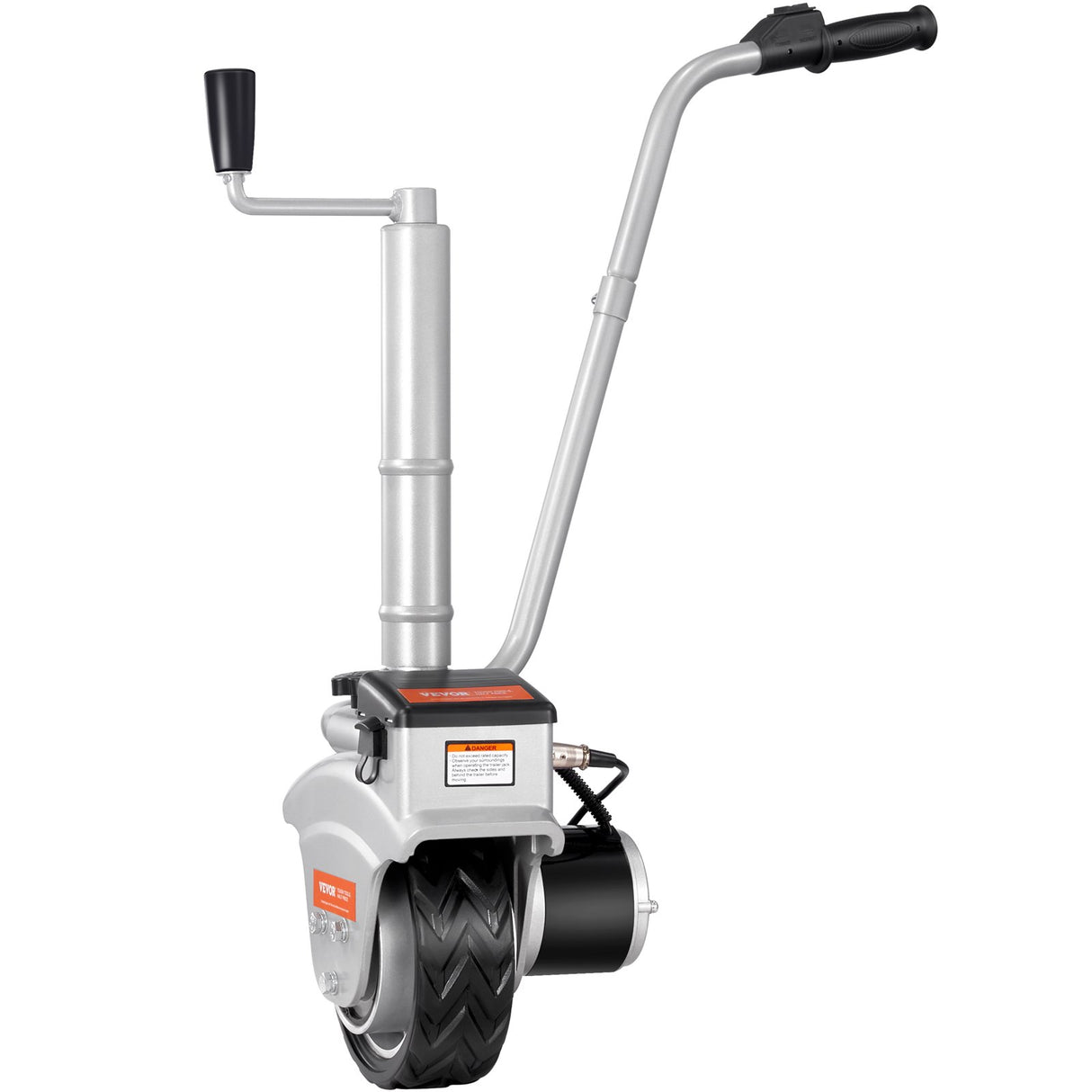 VEVOR Electric Trailer Dolly, 5000lbs Towing Capacity, 350W 12V Trailer Jockey Wheel with 22 ft/min Moving Speed, 12''-24.8'' Adjustable Clamp Height