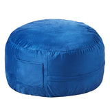 VEVOR 91 cm Round Bean Bag Chair with Removable Cover & Dutch Velvet Blue - Extra Image