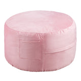 VEVOR 91 cm Round Bean Bag Chair with Removable Cover & Dutch Velvet Pink - Extra Image