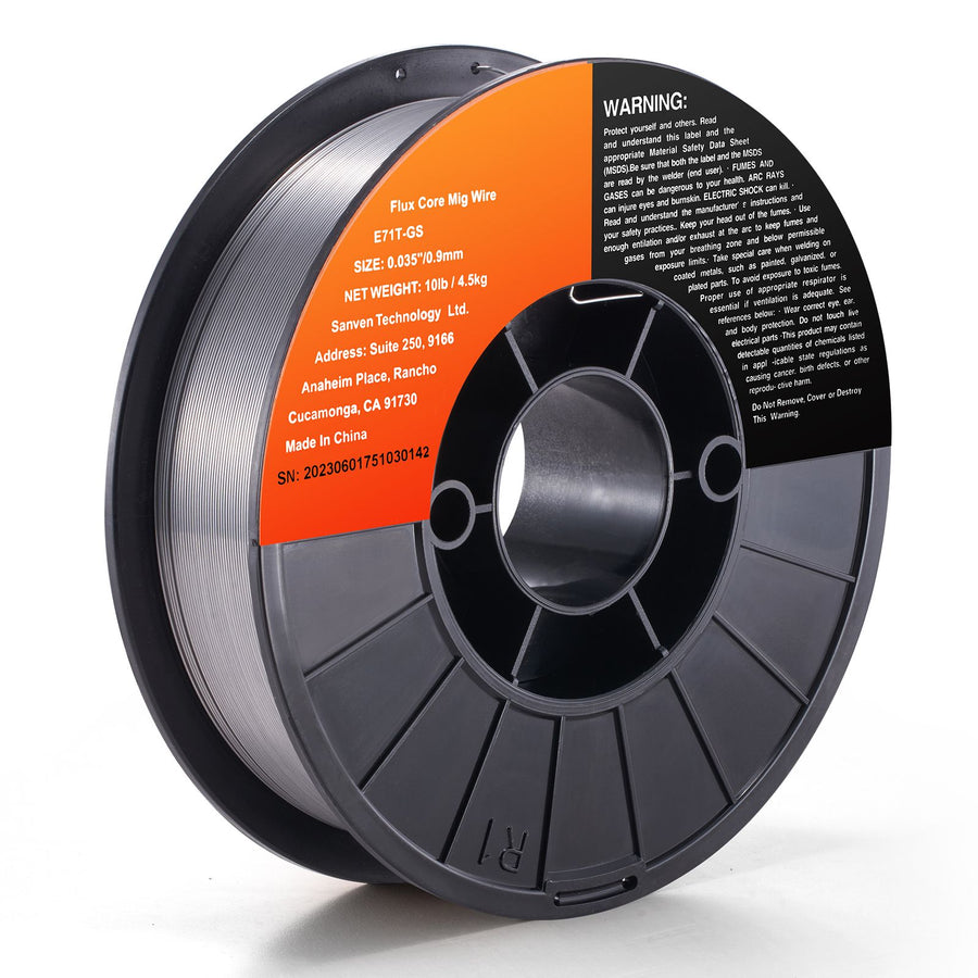 Flux Core MIG Welding Wire E71T-GS 0.035" 10LB Gasless Mild Steel MIG Wire