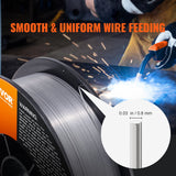 VEVOR Flux Core Welding Wire, E71T-GS 0.030-inch 10LBS, Gasless Mild Steel MIG Welding Wire with Low Splatter for All Position Arc Welding and Outdoor Use - Top-Down View