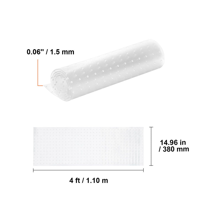Carpet Protector for Pets, 15" x 4' PVC Scratch-Proof Cat Carpet Protector for Doorway, Anti-Slip Cat Scratch Protector Mat, Easy to Cut Plastic Carpet Scratch Stopper, Cat Scratch Guard Carpet