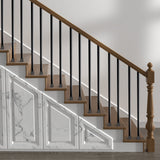 VEVOR Staircase Metal Balusters, 3/4'' Round x 32'' Long Aluminum Decorative Banister Spindles, 101 Pack Deck Baluster with Screws, Classic Hollow