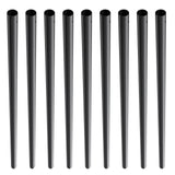 VEVOR Staircase Metal Balusters, 3/4'' Round x 32'' Long Aluminum Decorative Banister Spindles, 101 Pack Deck Baluster with Screws, Classic Hollow Deck Railing Satin Black Powder Coated for Porch - Low Angle