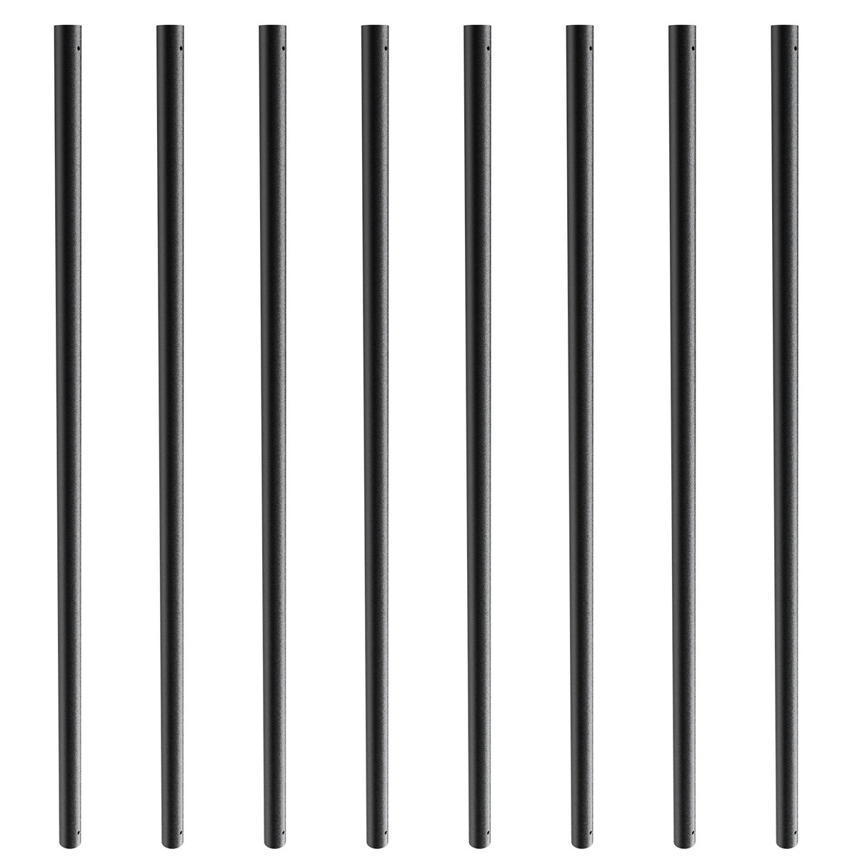 VEVOR Staircase Metal Balusters, 3/4'' Round x 32'' Long Aluminum Decorative Banister Spindles, 101 Pack Deck Baluster with Screws, Classic Hollow Deck Railing Satin Black Powder Coated for Porch