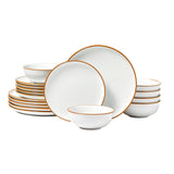 VEVOR 18 PCS Dinnerware Set Ceramic Plates and Bowls Sets Service for 6 White - Extra Image
