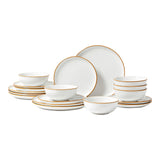 VEVOR 18 PCS Dinnerware Set Ceramic Plates and Bowls Sets Service for 6 White - Extra Image