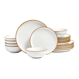 VEVOR 18 PCS Dinnerware Set Ceramic Plates and Bowls Sets Service for 6 White - Extra Image