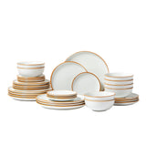 VEVOR 32 PCS Dinnerware Set Ceramic Plates and Bowls Sets Service for 8 White - Extra Image