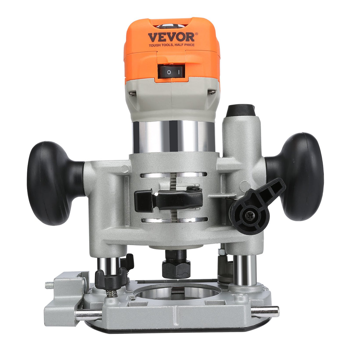 VEVOR Wood Router, 1.25HP 800W, Compact Wood Trimmer Router Combo Tool with Plunge and Fixed Base, 30000RPM 6 Variable Speeds, with 1/4'' & 5/16''