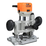 VEVOR Wood Router, 1.25HP 800W, Compact Wood Trimmer Router Combo Tool with Plunge and Fixed Base, 30000RPM 6 Variable Speeds, with 1/4'' & 5/16'' Collets Dust Hood, for Woodworking Slotting Trimming - Extra Image