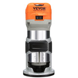 VEVOR Wood Router, 1.25HP 800W, Compact Wood Trimmer Router Tool, 30000RPM Max Speed 6 Variable Speeds, with 1/4'' & 5/16'' Collets 12 PCs Milling