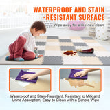 VEVOR Kids Foam Puzzle Floor Playmat 0.4 in 36 Pcs Interlocking EVA Soft Tiles - Rear View