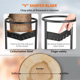 VEVOR Firewood Kindling Splitter, 9''x17'' XL Wood Splitter, Unique V-Shaped Finger-Safety Blade, Manual Log Splitter for Wood Splitting, Heavy Duty