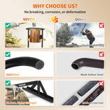 VEVOR Firewood Kindling Splitter, 9''x17'' XL Wood Splitter, Unique V-Shaped Finger-Safety Blade, Manual Log Splitter for Wood Splitting, Heavy Duty