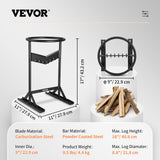 VEVOR Firewood Kindling Splitter, 9''x17'' XL Wood Splitter, Unique V-Shaped Finger-Safety Blade, Manual Log Splitter for Wood Splitting, Heavy Duty