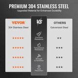VEVOR Chimney Cap 6-inch 304 Stainless Steel Round Roof Rain Cap Cover Silver