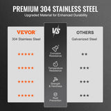 VEVOR Chimney Cap 6-inch 304 Stainless Steel Round Roof Rain Cap Cover Silver - Side View