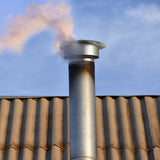 VEVOR Chimney Cap 6-inch 304 Stainless Steel Round Roof Rain Cap Cover Silver - Close-Up Angle
