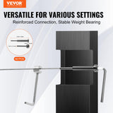 40 Pack Invisible Cable Railing kit, T316 Stainless Steel 3.2mm Invisible Receiver and Swage Stud End for Cable Railing, Swage Tensioner 3.2mm for Wood/Metal Post, Cable Railing Hardware, Black - Front View
