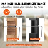 40 Pack Invisible Cable Railing kit, T316 Stainless Steel 3.2mm Invisible Receiver and Swage Stud End for Cable Railing, Swage Tensioner 3.2mm for Wood/Metal Post, Cable Railing Hardware, Black - Side View