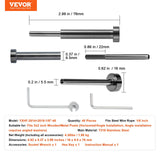 40 Pack Invisible Cable Railing kit, T316 Stainless Steel 3.2mm Invisible Receiver and Swage Stud End for Cable Railing, Swage Tensioner 3.2mm for Wood/Metal Post, Cable Railing Hardware, Black - Close-Up Angle
