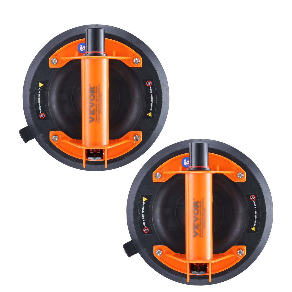 VEVOR Glass Suction Cup, 203 mm 2 Pack 278 kg Capacity, Vacuum Suction Cup with ABS Handle and Carry Box, Heavy Duty Industrial Suction Cup Lifter