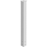 VEVOR Mailbox Post, 43" High Mailbox Stand, White Powder-Coated Mail Box Post Kit, Q235 Steel Post Stand Surface Mount Post for Sidewalk and Street
