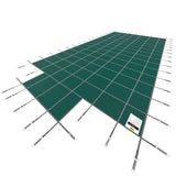 VEVOR Pool Safety Cover Fits 20x40ft Rectangle Inground Safety Pool Cover Green Mesh with 4x8ft Center End Steps Solid Pool Safety Cover for Swimming Pool Winter Safety Cover - Extra Image