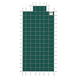VEVOR Pool Safety Cover Fits 20x40ft Rectangle Inground Safety Pool Cover Green Mesh with 4x8ft Center End Steps Solid Pool Safety Cover for Swimming Pool Winter Safety Cover - Extra Image